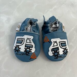 Genuine Leather Baby Infant Shoes Tickle Toes Elastic Enclosure Slip-on Moccasin